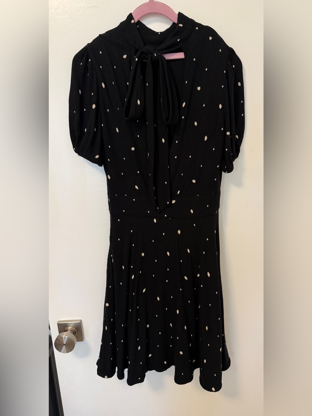 Free People Abbie fit and flare mini dress black 2